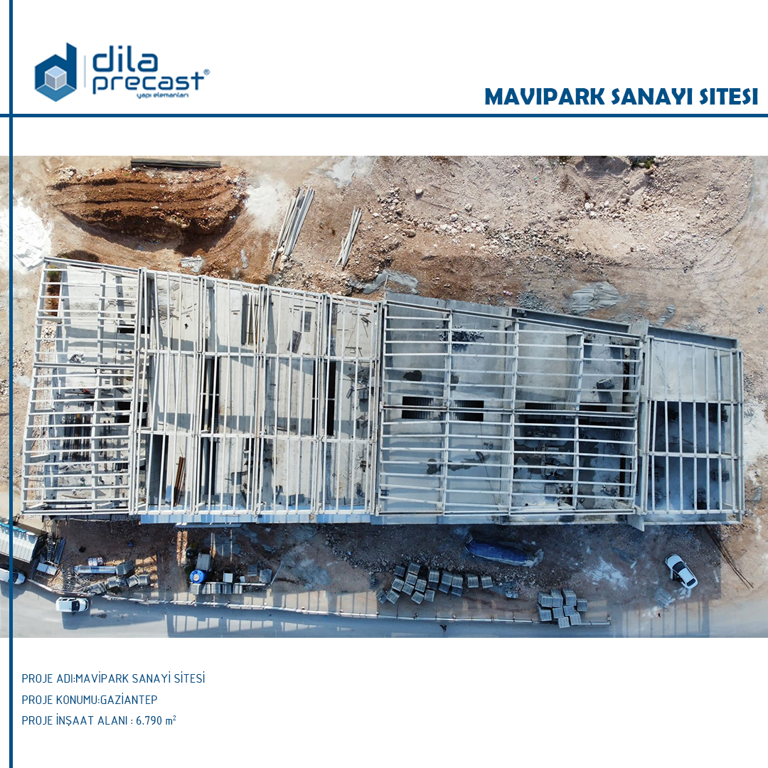 Mavipark Sanayi Sitesi 6.790 m² prefabrik Gaziantep